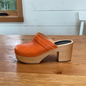 Swedish Hasbeens Husband Sky High Clogs Size 39